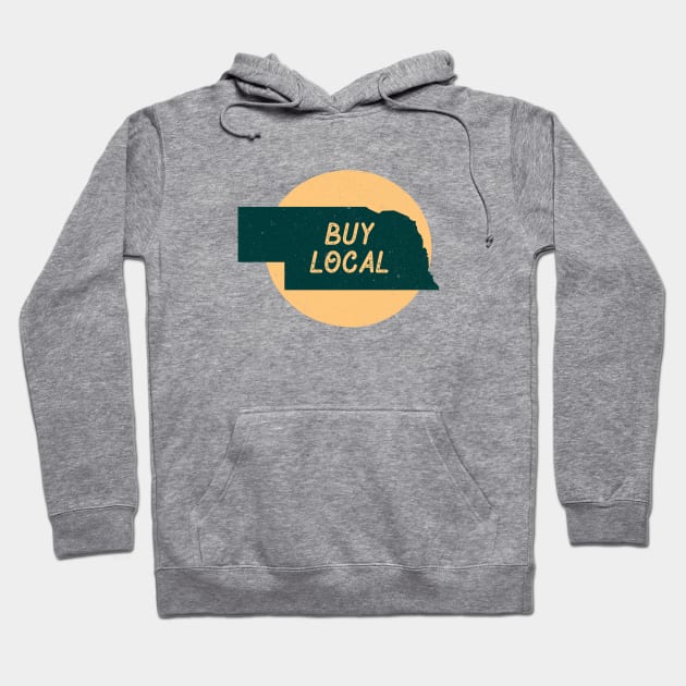 Buy Local Nebraska Vintage Hoodie by Commykaze